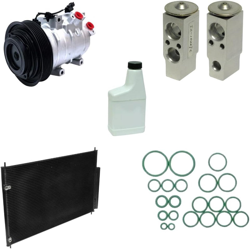 A/C Compressor & Condenser Kit Compatible With Acura MDX 2007-2013 OEM 10SR17C KTC7334-5