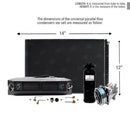 AC Kit EVU111 Universal Evaporator Underdash Unit Compressor & AC Condenser 12 x 14