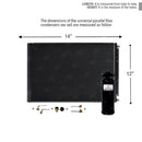 CNFP1214KT AC Universal Condenser Kit Parallel Flow 12 x 14 O-ring #6 And #8 Ports Included with Drier