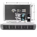 AC Kit EVU110 Universal Evaporator Underdash Unit Compressor & AC Condenser 12 x 20
