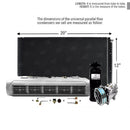AC Kit EVU110 Universal Evaporator Underdash Unit Compressor & AC Condenser 12 x 20