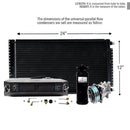 AC Kit EVU111 Universal Evaporator Underdash Unit Compressor & AC Condenser 12 x 24