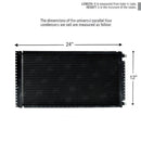 CNFP1224 A/C Universal Condenser Parallel Flow 12 x 24 O-ring #6 And #8 Ports