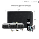 AC Kit Universal Evaporator Underdash Unit Compressor And Condenser 13 x 20