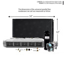 AC Kit EVU110 Universal Evaporator Underdash Unit Compressor & AC Condenser 12 x 14