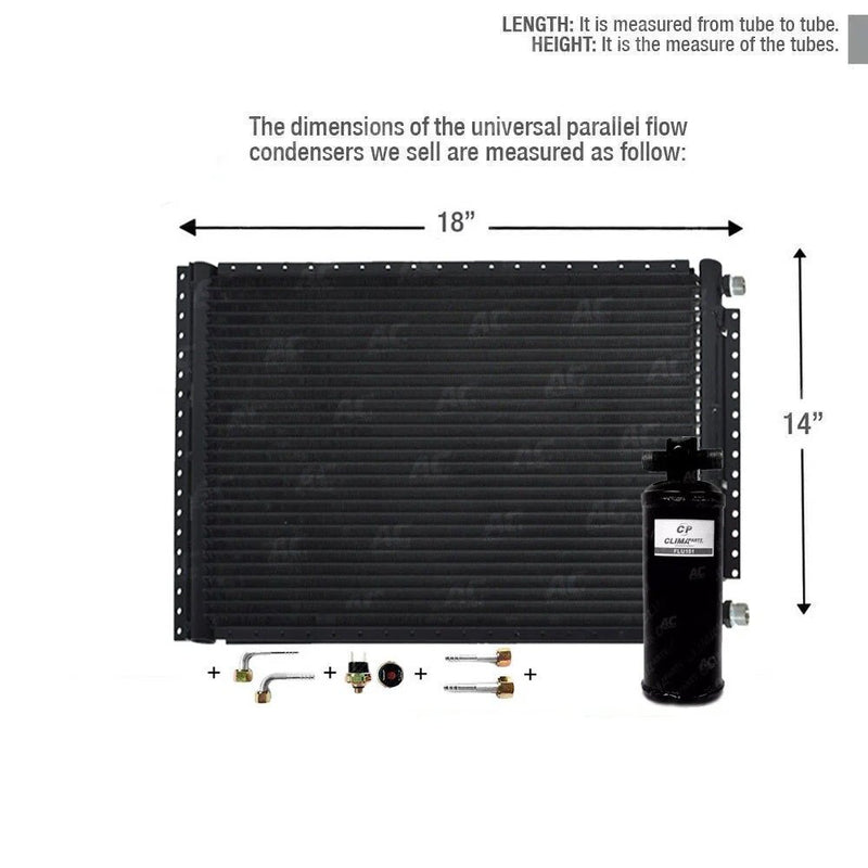 CNFP1418KT AC Universal Condenser Kit Parallel Flow 14 x 18 O-ring #6