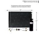 CNFP1420KT AC Universal Condenser Kit Parallel Flow 14 x 20 O-ring #6 And #8 Ports Included with Drier