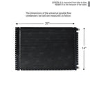 CNFP1420 A/C Universal Condenser Parallel Flow 14 x 20 O-ring #6 And #8 Ports