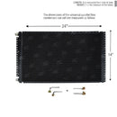 CNFP1424-MKT AC Universal Condenser Kit Parallel Flow 14 x 24 O-ring #6 And #8 Ports Included