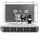 AC Kit EVU110 Universal Evaporator Underdash Unit Compressor & AC Condenser 16 x 26