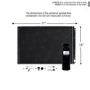 CNFP1627KT Kit A/C Universal Condenser Parallel Flow 16 x 27 with Receiver Drier