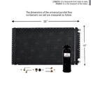 CNFP1628KT AC Universal Condenser Kit Parallel Flow 16 x 28 O-ring #6 And #8 Ports Included with Drier