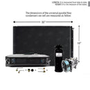 AC Kit EVU111 Universal Evaporator Underdash Unit Compressor & AC Condenser 18 x 30