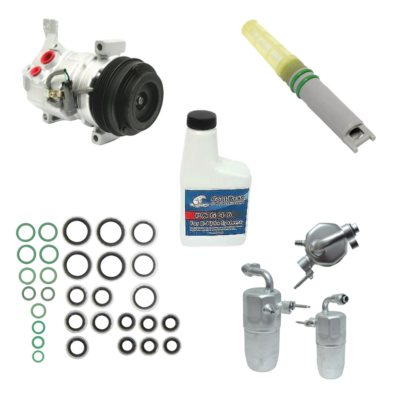 A/C Compressor Kit Compatible With Chevy Avalache Silverado Tahoe Sierra OEM 10S20F KT363-4