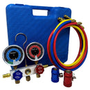 MNO103 A/C Manifold Gauge R134 R12 R22 (Set: Low/High Adapter R134 + 3 Hose 60")