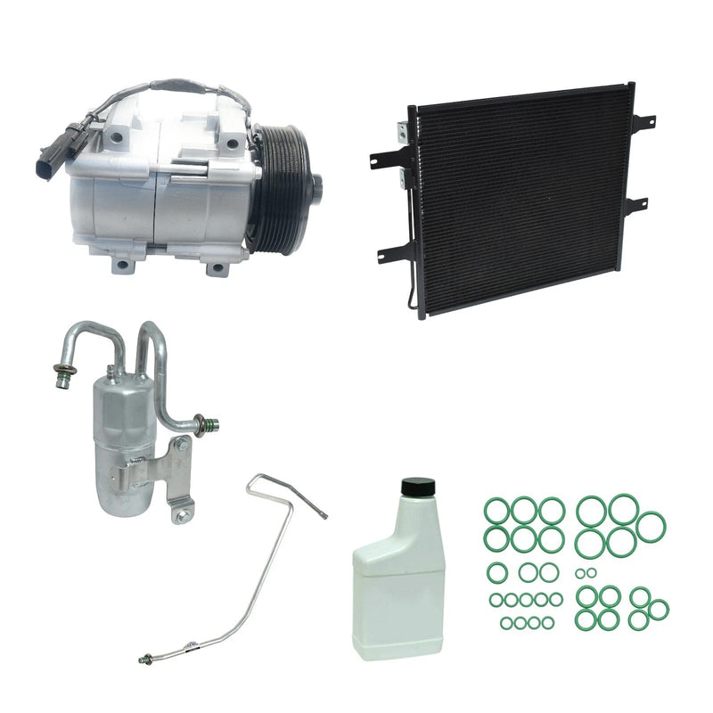 AC Compressor & Condenser Kit Compatible With Dodge Ram 4000 4500 5500 OEM HS18 KTC182