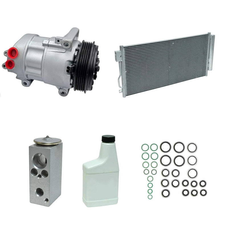 AC Compressor & Condenser Kit Compatible With Fiat 500L 2019-2020 1.4L OEM 5CVC KTC8279-1