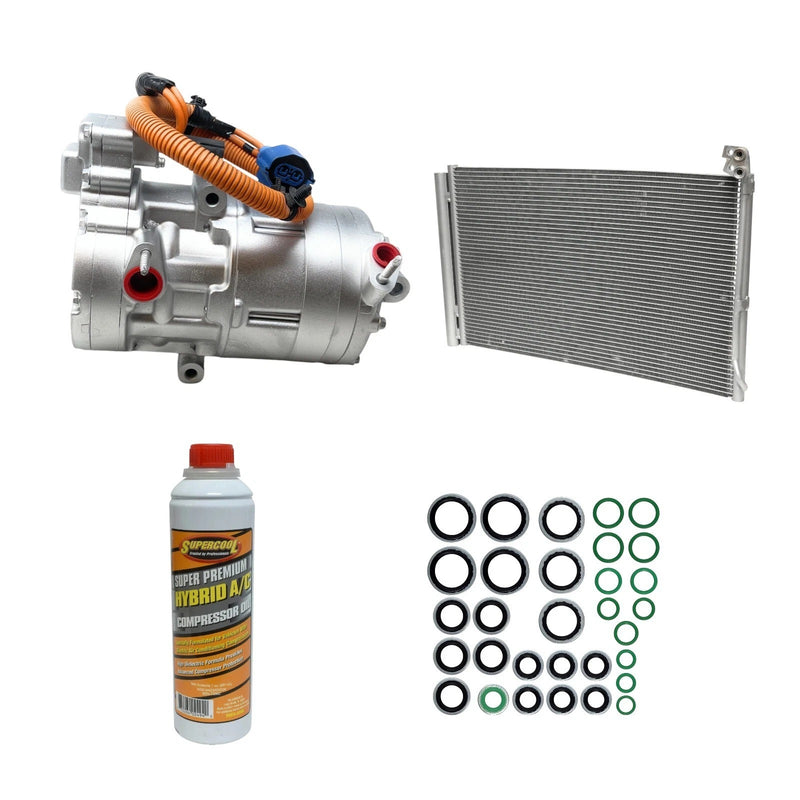 AC Compressor & Condenser Kit Compatible With Tesla x Models 2016-2021 OEM KTC104244200M