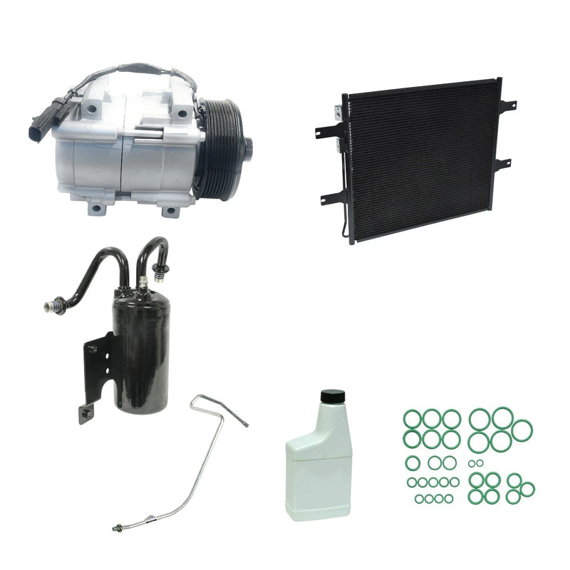 AC Compressor & Condenser Kit Compatible With Dodge Ram 2500 3500 2006 OEM HS18 KTC182-1