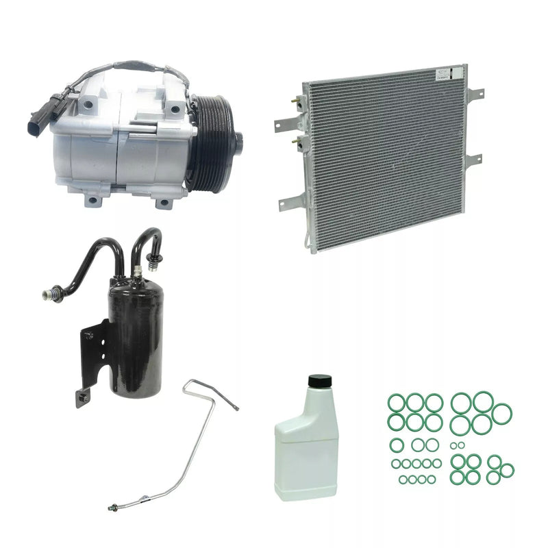 AC Compressor & Condenser Kit Compatible With Dodge Ram 2500 3500 06-09 OEM HS18 KTC182-2