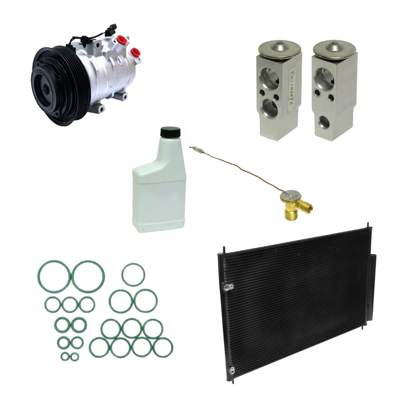 A/C Compressor & Condenser Kit Compatible With Acura MDX 2007-2013 OEM 10SR17C KTC7334-1