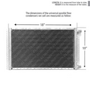 CNFP1018 A/C Universal Condenser Parallel Flow 10 x 18 O-ring #6 And #8 Ports