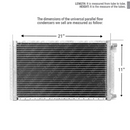 CNFP1121 A/C Universal Condenser Parallel Flow 11 x 21 O-ring #6 And #8 Ports