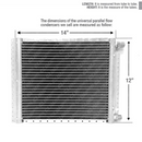 CNFP1214 A/C Universal Condenser Parallel Flow 12 x 14 O-ring #6 And #8 Ports