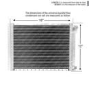 CNFP1216 A/C Universal Condenser Parallel Flow 12 x 16 O-ring #6 And #8 Ports
