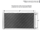 CNFP1223 A/C Universal Condenser Parallel Flow 12 x 23 O-ring #6 And #8 Ports