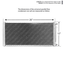 CNFP1226 A/C Universal Condenser Parallel Flow 12 x 26 O-ring #6 And #8 Ports