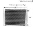 CNFP1318 A/C Universal Condenser Parallel Flow 13 x 18 O-ring #6 And #8 Ports