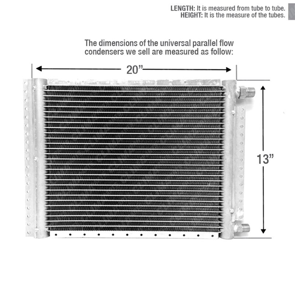 CNFP1320 A/C Universal Condenser Parallel Flow 13 x 20 O-ring #6 And
