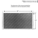 CNFP1326 A/C Universal Condenser Parallel Flow 13 x 26 O-ring #6 And #8 Ports