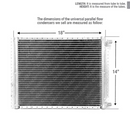 CNFP1418 A/C Universal Condenser Parallel Flow 14 x 18 O-ring #6 And #8 Ports
