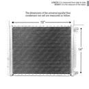 CNFP1419 A/C Universal Condenser Parallel Flow 14 x 19 O-ring #6 And #8 Ports