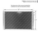CNFP1422 A/C Universal Condenser Parallel Flow 14 x 22 O-ring #6 And #8 Ports