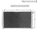 CNFP1424 A/C Universal Condenser Parallel Flow 14 x 24 O-ring #6 And #8 Ports