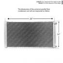 CNFP1426 A/C Universal Condenser Parallel Flow 14 x 26 O-ring #6 And #8 Ports