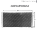 CNFP1427 A/C Universal Condenser Parallel Flow 14 x 27 O-ring #6 And #8 Ports