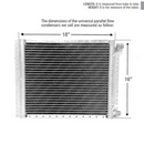 CNFP1618 A/C Universal Condenser Parallel Flow 16 x 18 O-ring #6 And #8 Ports