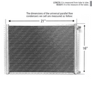 CNFP1621 AC A/C  Universal Condenser Parallel Flow 16 x 21 O-ring #6 And #8