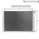 CNFP1623 A/C Universal Condenser Parallel Flow 16 x 23 O-ring #6 And #8 Ports