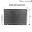 CNFP1624RD A/C Universal Condenser Parallel Flow 16 x 24 O-ring #6 And #8 Ports w/ Drier