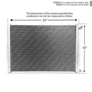 CNFP1624 A/C Universal Condenser Parallel Flow 16 x 24 O-ring #6 And #8 Ports