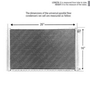 CNFP1626 A/C Universal Condenser Parallel Flow 16 x 26 O-ring #6 And #8 Ports
