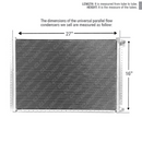 CNFP1627 A/C Universal Condenser Parallel Flow 16 x 27 O-ring #6 #8