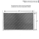 CNFP1628 A/C Universal Condenser Parallel Flow 16 x 28 O-ring #6 And #8 Ports