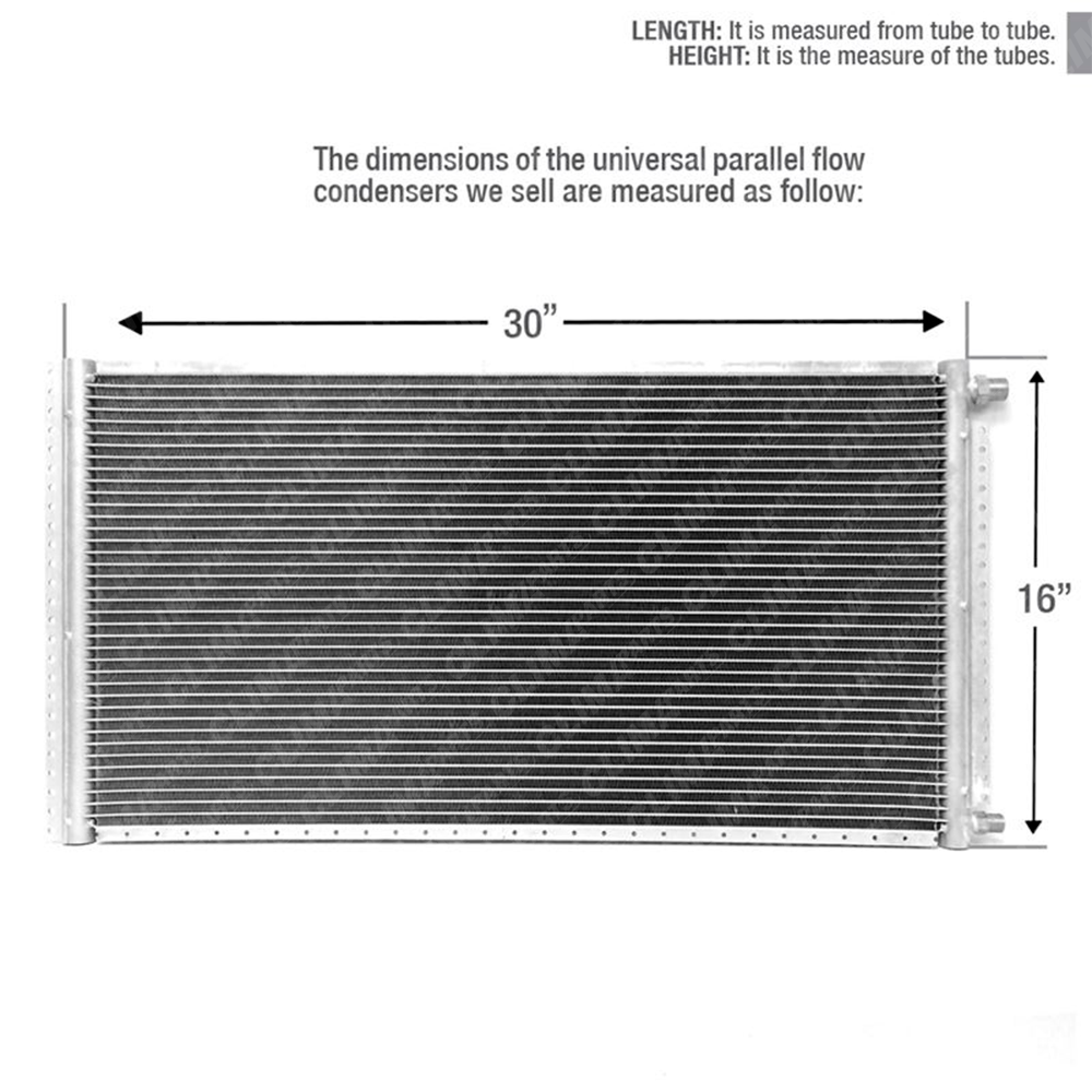 AC Condenser Universal 16" X 26" Parallel High Flow O-Ring Style Fittings Parts For Sale - Foto 2