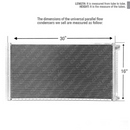CNFP1630 A/C Universal Condenser Parallel Flow 16 x 30 O-ring #6 And #8 Ports
